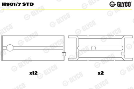 Автозапчасть Glyco H9017STD