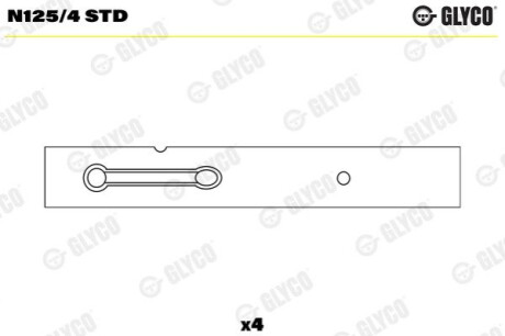 Вкладыши распределительного вала Glyco N125/4 STD