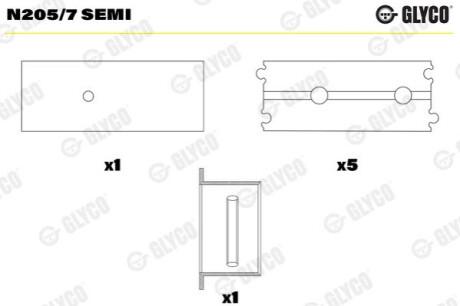 Подшипник распредвала Glyco N2057SEMI