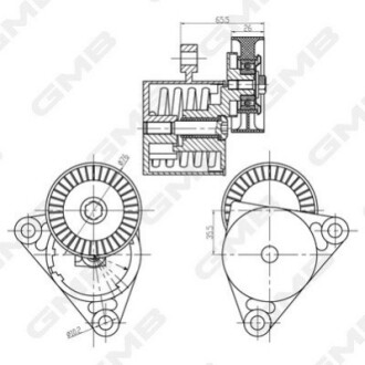 Натягувач ременя gm GMB GAT10090