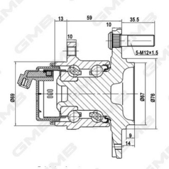 HYUNDAI Маточина колеса ACCENT 1.4/1.6 10- GMB GH34920A