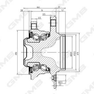 BMW Маточина колеса 3 SERIES (F30, F35) 316 Li GMB GH35020M