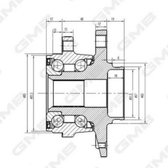 Подшипник пер. ступицы AUDI, SKODA, SEAT, 12- GMB GH35030M