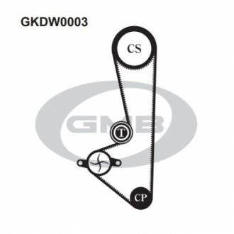 Комплект ременя ГРМ Aveo 1.2 - (96610029 / 94580139) GMB GKDW0003 (фото 1)