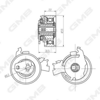 Ролик натяжний GMB GTB0040