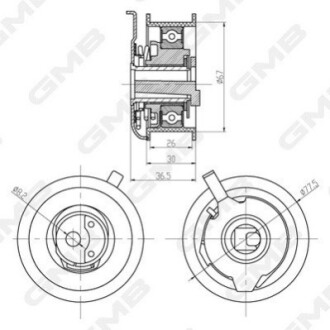 Ролик натяжний GMB GTB0270