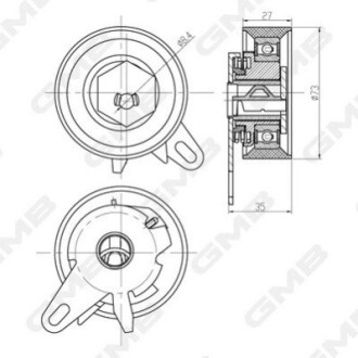 Натяжной ролик GMB GTB0460 (фото 1)