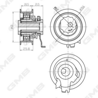 Ролик натяжний GMB GTB0710