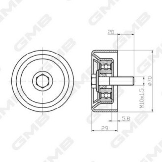 Ролик натяжителя GMB GTC0240