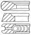 Комплект поршневих кілець STD GOETZE 08-143600-00 (фото 1)