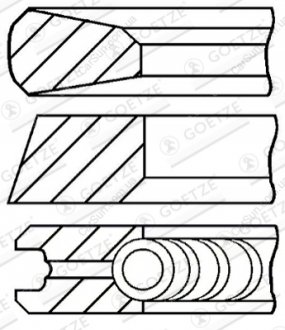Комплект поршневих кілець GOETZE 08-181800-00