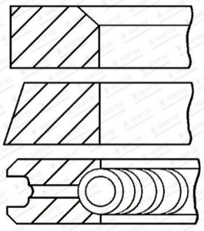 Кільця поршневі GOETZE 08-295300-00