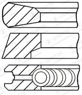 Кольца поршневые (1cyl) MB, OM501 OM502 LA Euro IV / V D 130.00mm GOETZE 08-420900-00