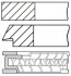 Поршневі кільця 83,5 (+0.50) 1,2-1,2-2,5 GOETZE 08-429407-00 (фото 1)