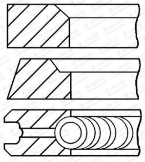 Кільця поршневі GOETZE 08-434200-00