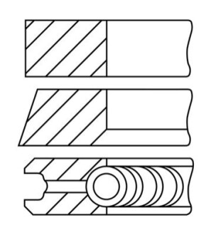 Кільця поршневі GOETZE 08-447507-00 (фото 1)