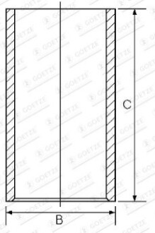 Гильза цилиндра GOETZE 1401018200