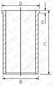 Гільза поршня GOETZE 14-025380-10