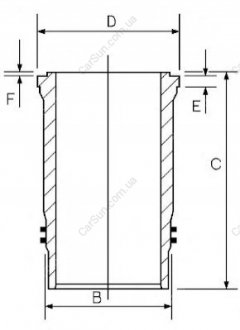 Гільза Mercedes OM-447LA STD d-128mm 2й сорт GOETZE 14-456980-00