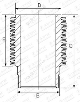 Гільза поршня GOETZE 14-900080-00