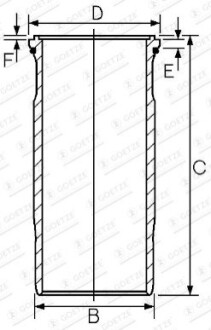 Гільза циліндра GOETZE 15-459340-00