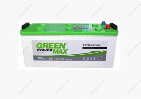 Автомобильный аккумулятор 195 Ah 1300 A(EN) 513x223x223 Green-power-max A5-195L