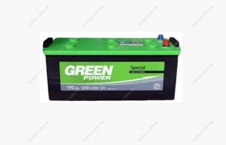 Автомобільний акумулятор 190 Ah 840 А(EN) 215x175x190 Green power GREEN190R (фото 1)