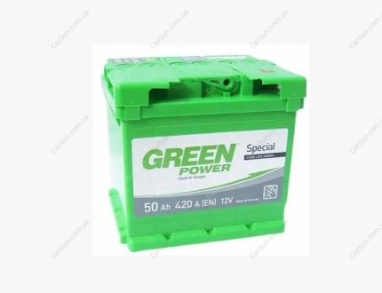 Автомобильный аккумулятор 50 Ah 420 А(EN) 215x175x190 Green power GREEN50R