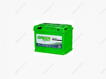 Автомобільний акумулятор 60 Ah 540 А(EN) 242x175x190 Green power GREEN60R