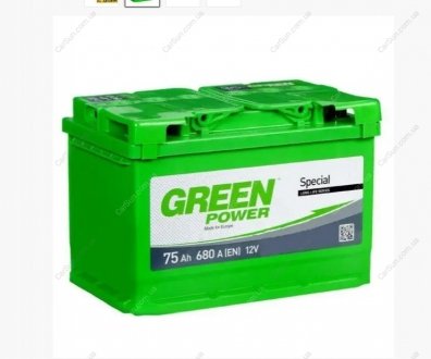 Автомобильный аккумулятор 75 Ah 680 А(EN) 276x175x190 Green power GREEN75L (фото 1)