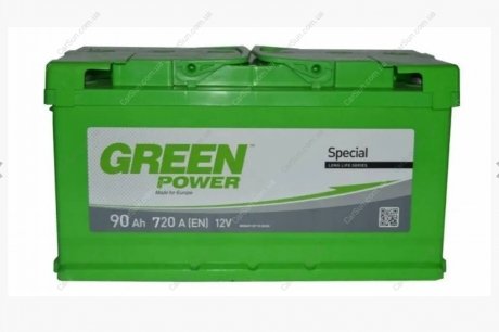 Автомобильный аккумулятор 90 Ah 720 А(EN) 352x175x190 Green power GREEN90R