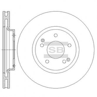 Тормозной диск передний - (SANGSIN) (4144134001) HI-Q SD3042