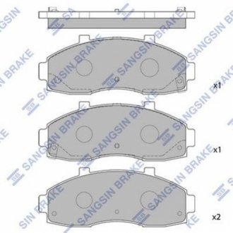 Колодки гальмівні - (SANGSIN) (0K56A3323Z / 23486 / 23485) HI-Q SP1091