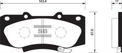 Колодки дискового тормоза - (SANGSIN) (446560330 / 446560300 / 446560281) HI-Q SP1484