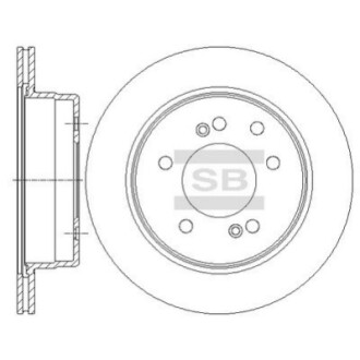 Диск гальмівний - (SANGSIN) (4840121001 / 4840121000 / 4840109100) HI-Q SD3043