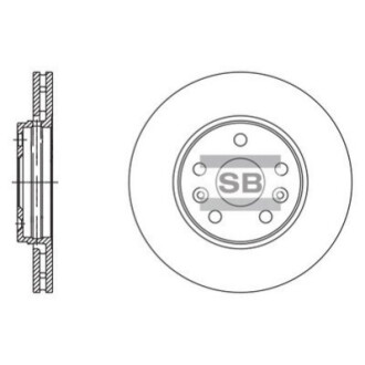 Тормозной диск передний HI-Q SD3062