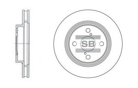 Тормозной диск передний HI-Q SD4006