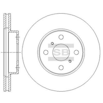 Диск тормозной - (SANGSIN) (4351212550) HI-Q SD4061
