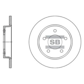 Гальмівний диск задній HI-Q SD4419