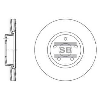 Тормозной диск передний HI-Q SD5304