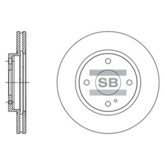 Гальмівний диск передній HI-Q SD5306