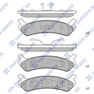 Тормозные колодки - (SANGSIN) (5820133A02 / 5820133A01 / 5820133A00) HI-Q SP1058
