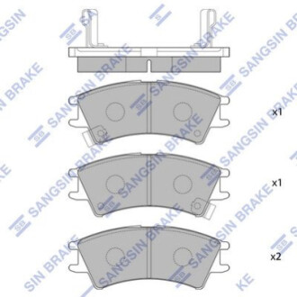 Колодки гальмівні - (SANGSIN) (5810102A00 / 23240 / 23239) HI-Q SP1096