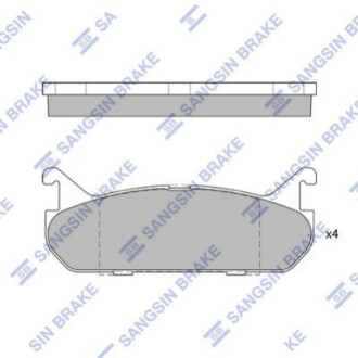 Тормозные колодки - (SANGSIN) (0449287102 / SAY02643ZA / SAY02643Z) HI-Q SP1526