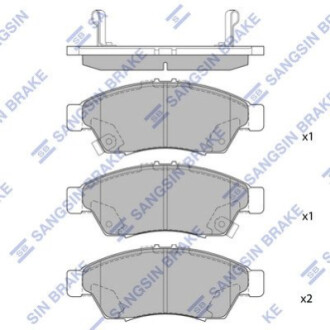 Колодки тормозные дисковые - (SANGSIN) (5581054GA0 / 5581054G61000 / 5581054G61) HI-Q SP1541