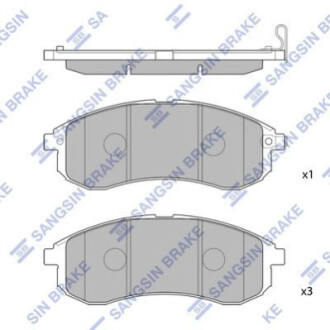 Колодки дискового гальма HI-Q SP1602