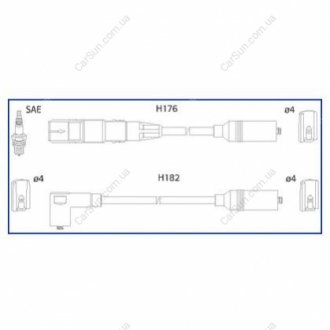 Комплект кабелів високовольтних HITACHI/HUCO 134817