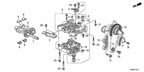 Автозапчастина HONDA 13407RZP000