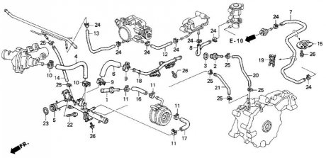 ПАТРУБОК РЕЗИНОВЫЙ HONDA 19506PV1A00