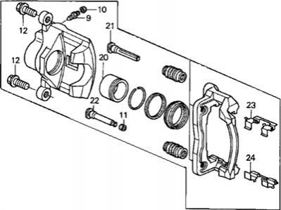 Суппорт тормозной HONDA 45019S9AA02